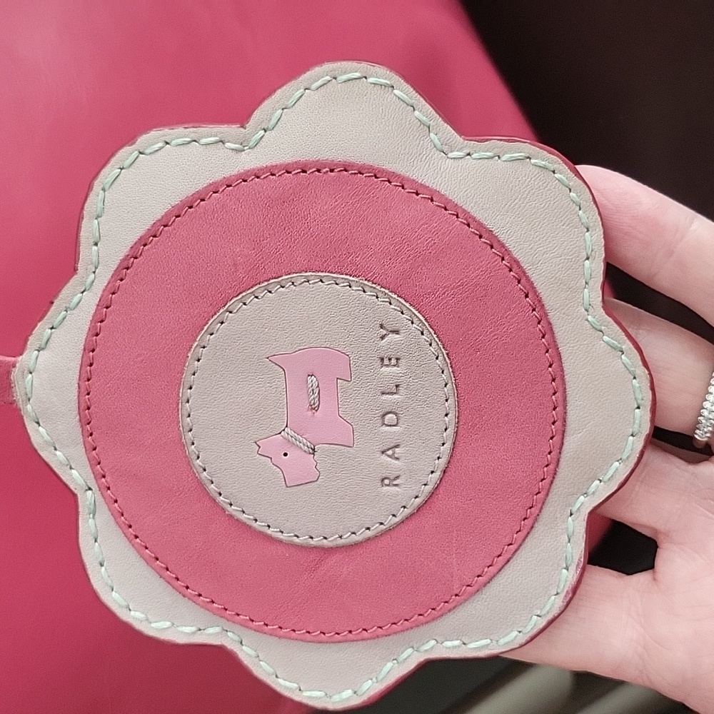 Radley Pink Leather Tote Bag - Picture 2 of 16